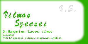 vilmos szecsei business card